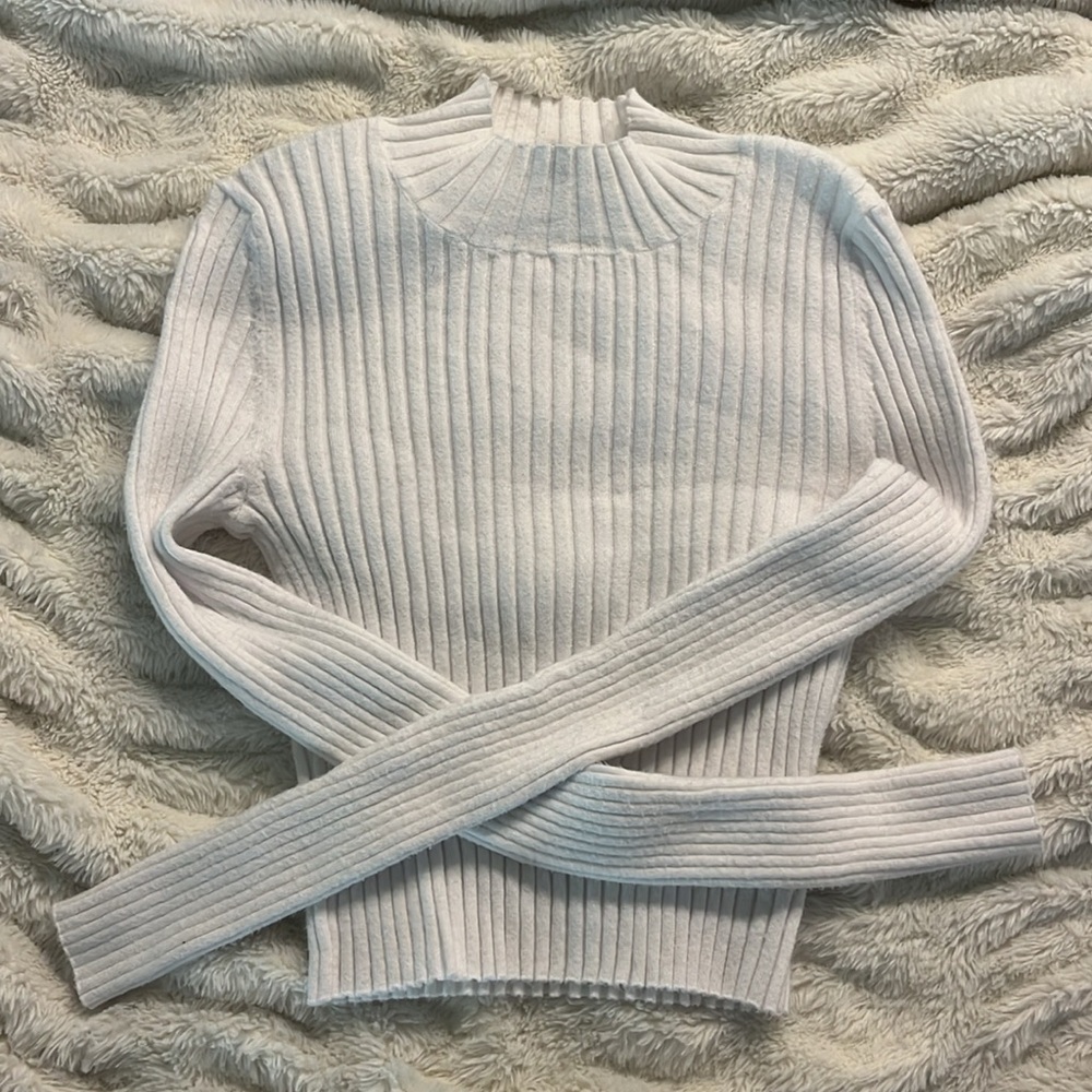 White Ribbed long sleeve - Picture 2 of 4